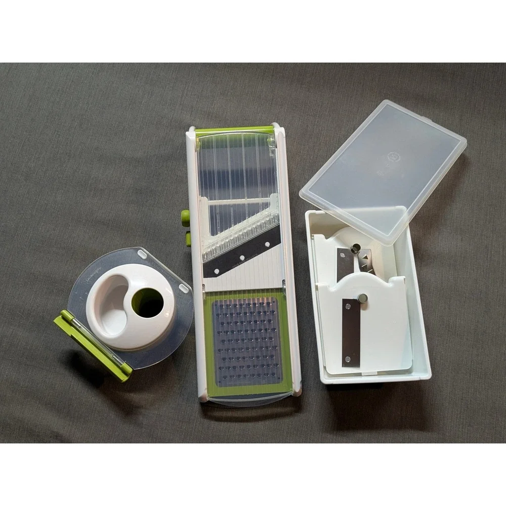 Progressive Mandoline Slicer Set with 3 Interchangeable Blades and Guard - Picture 1 of 4
